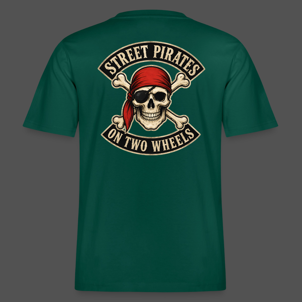 Street Pirates On Two Wheels Backprint T-Shirt
